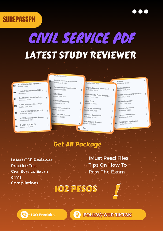 Civil Service PDF Reviewer Package